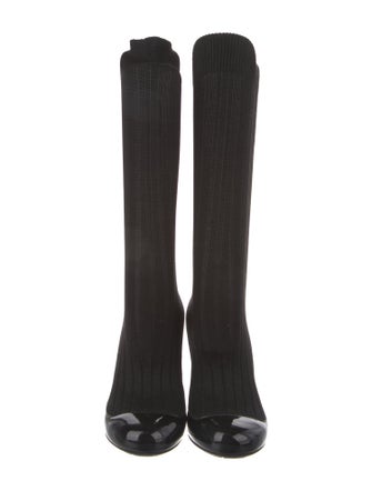 Chanel Sock Interlocking CC Logo Sock Boots