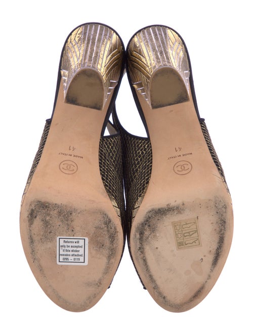 Chanel Interlocking CC Logo Slingback Sandals