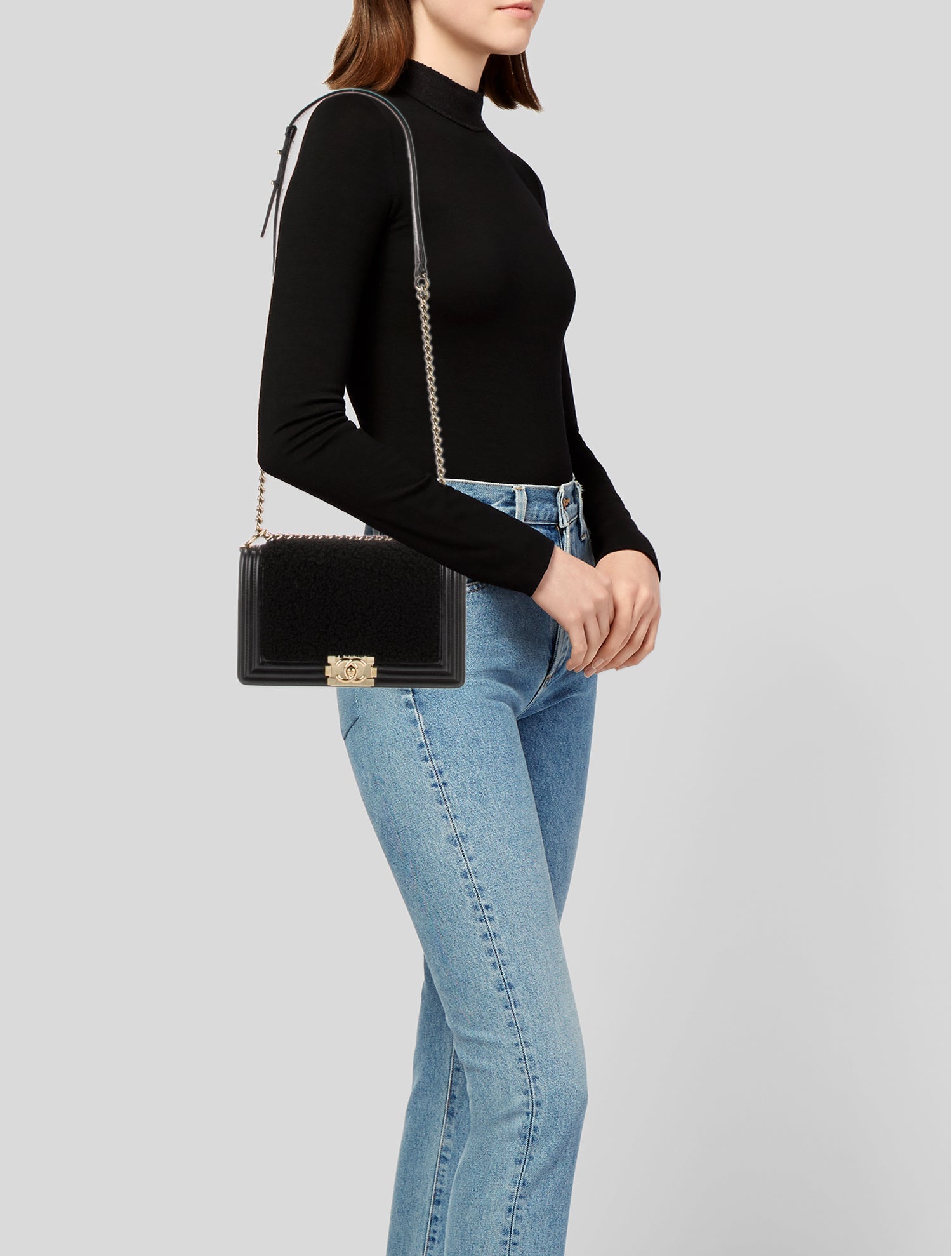 Chanel Medium Shearling Boy Bag