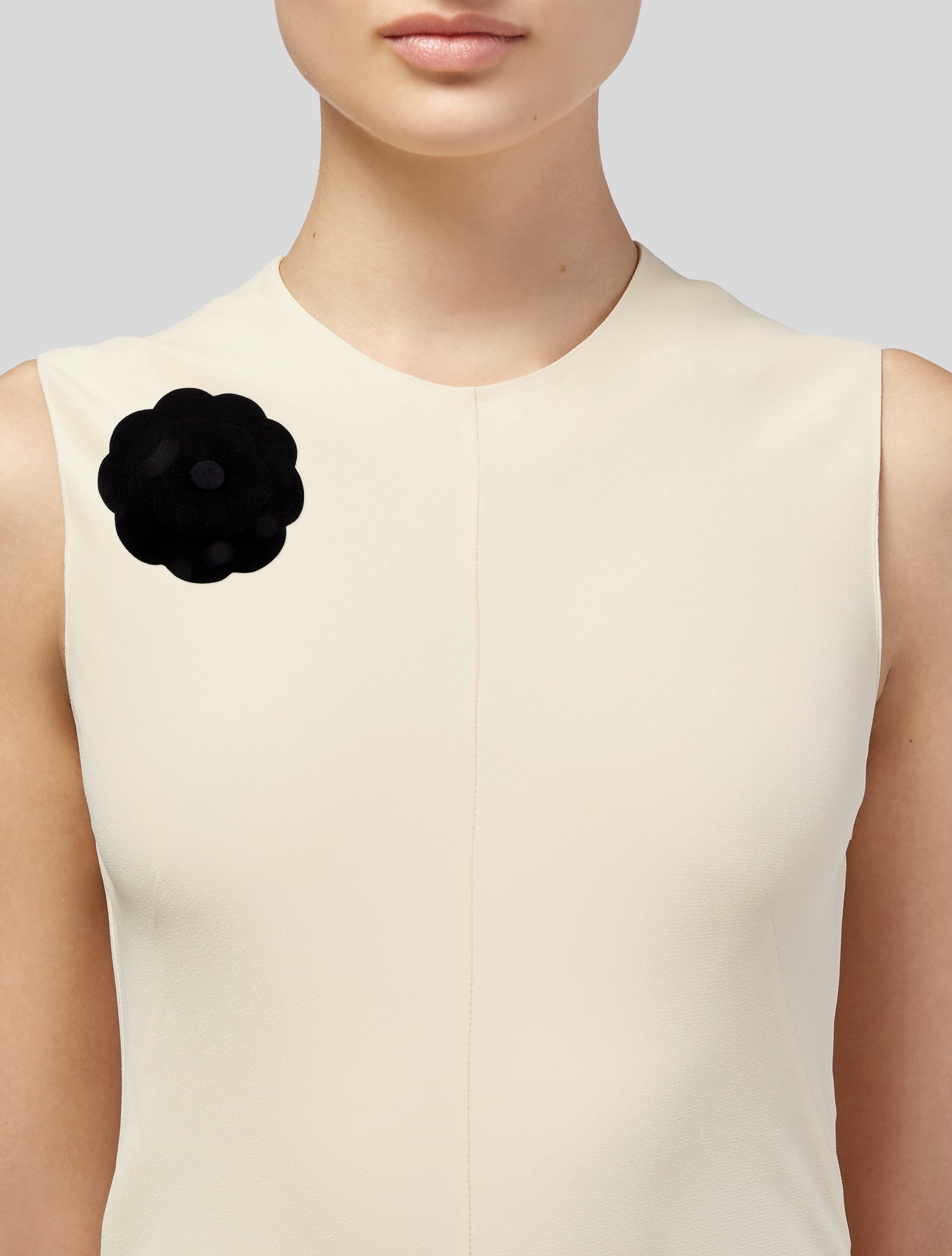 Chanel Vintage Fabric Camellia Brooch