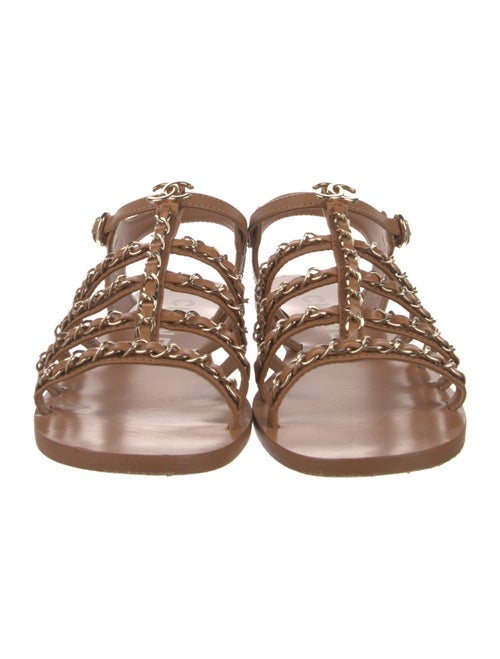 Chanel 2023 Interlocking CC Logo Gladiator Sandals