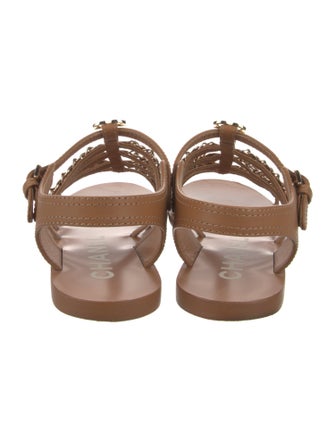 Chanel 2023 Interlocking CC Logo Gladiator Sandals