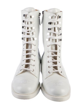 Chanel 2019 Interlocking CC Logo Combat Boots