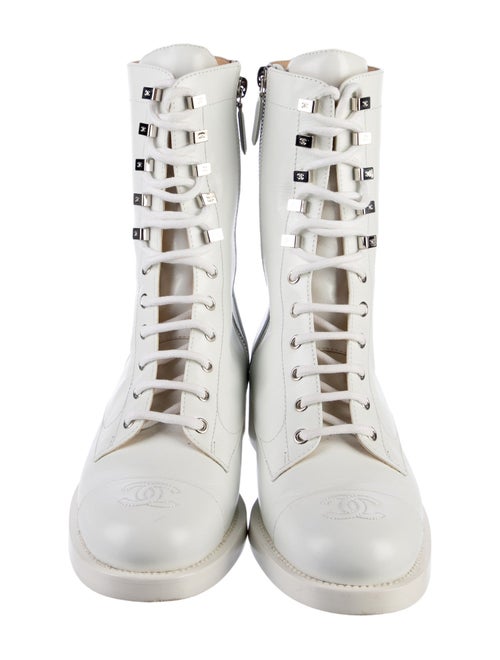 Chanel 2019 Interlocking CC Logo Combat Boots