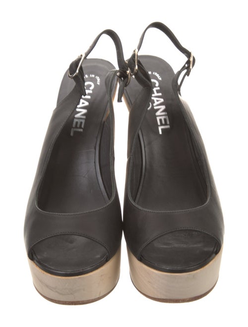 Chanel 2011 Interlocking CC Logo Slingback Sandals