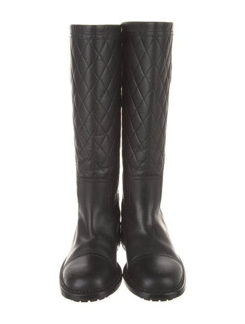 Chanel Interlocking CC Logo Leather Riding Boots