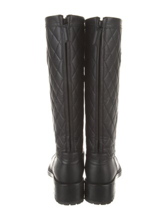 Chanel Interlocking CC Logo Leather Riding Boots