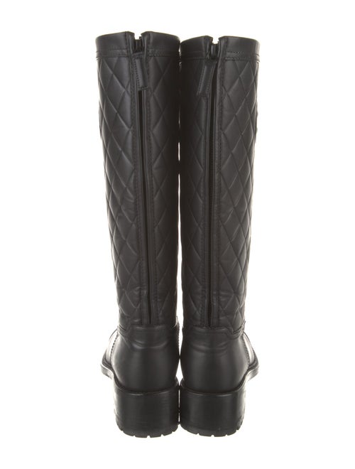 Chanel Interlocking CC Logo Leather Riding Boots