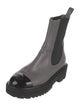 Chanel Interlocking CC Logo Leather Chelsea Boots
