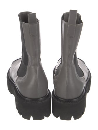 Chanel Interlocking CC Logo Leather Chelsea Boots