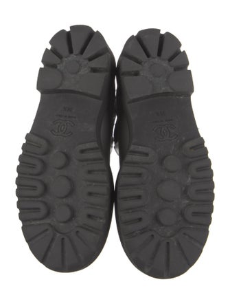 Chanel Interlocking CC Logo Leather Chelsea Boots