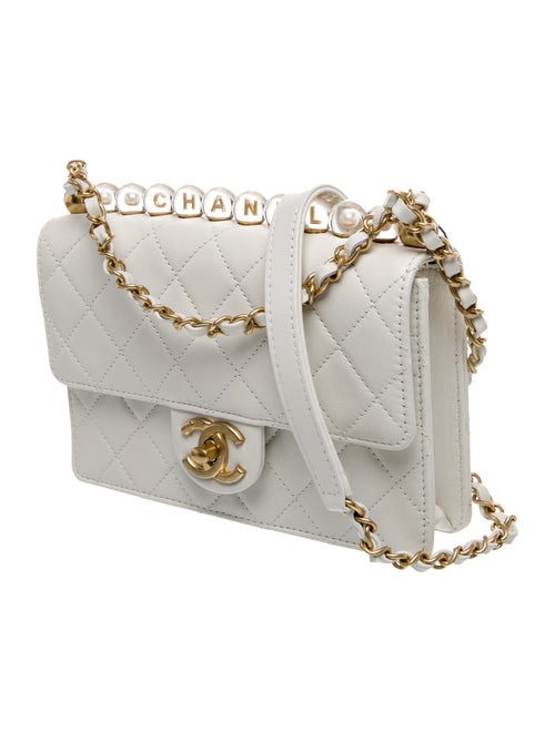 Chanel Quilted Chic Pearls Flap Bag