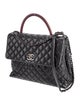 Chanel Medium Lizard-Trimmed Coco Handle Bag