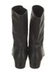 Chanel Interlocking CC Logo Leather Rain Boots
