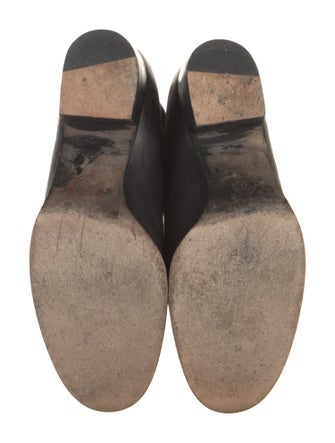 Chanel Interlocking CC Logo Leather Rain Boots