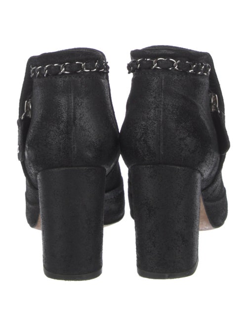 Chanel Interlocking CC Logo Suede Boots