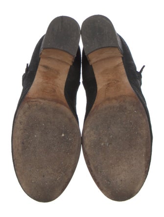 Chanel Interlocking CC Logo Suede Boots