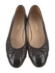 Chanel Interlocking CC Logo Leather Ballet Flats