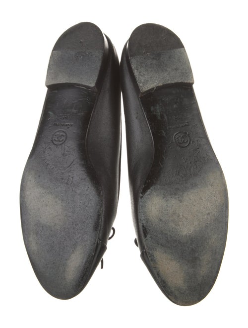 Chanel Interlocking CC Logo Leather Ballet Flats