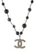 Chanel Resin Bead CC Pendant Necklace