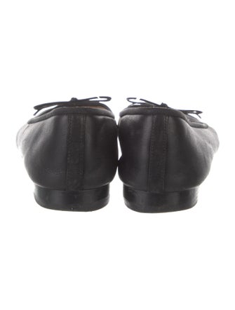 Chanel Interlocking CC Logo Leather Ballet Flats