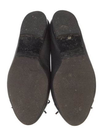 Chanel Interlocking CC Logo Leather Ballet Flats