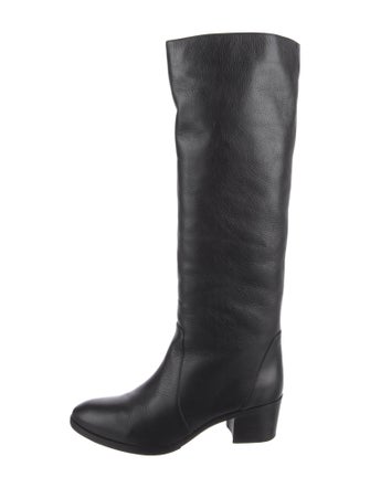 Chanel Interlocking CC Logo Leather Riding Boots