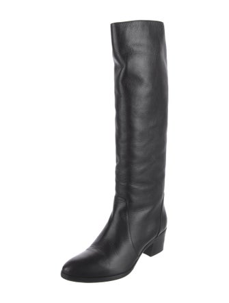 Chanel Interlocking CC Logo Leather Riding Boots