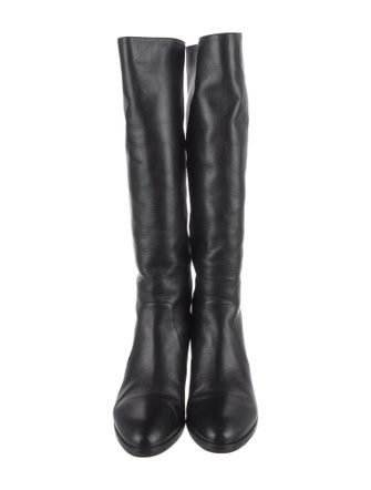Chanel Interlocking CC Logo Leather Riding Boots