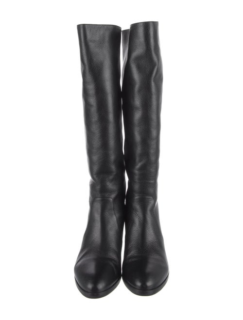Chanel Interlocking CC Logo Leather Riding Boots