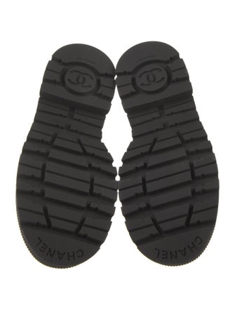 Chanel 2025 Interlocking CC Logo Combat Boots
