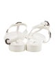 Chanel Interlocking CC Logo Leather T-Strap Sandals