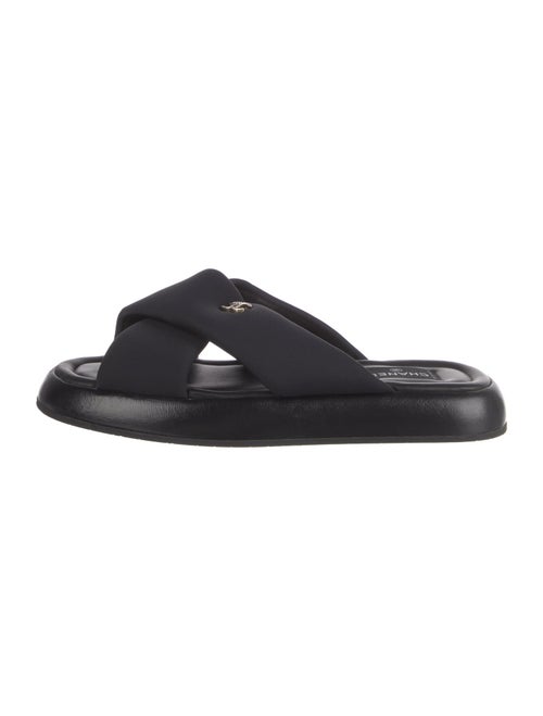 Chanel Interlocking CC Logo Neoprene Slides