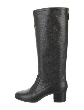 Chanel Interlocking CC Logo Calfskin Riding Boots