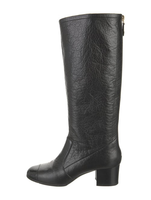 Chanel Interlocking CC Logo Calfskin Riding Boots