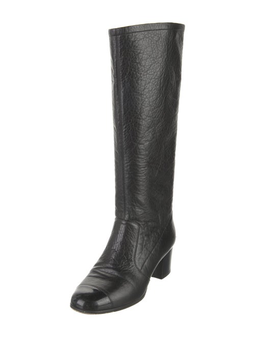 Chanel Interlocking CC Logo Calfskin Riding Boots