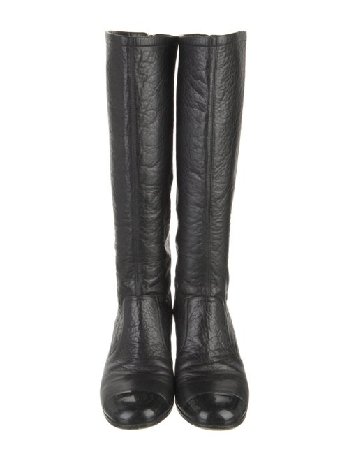 Chanel Interlocking CC Logo Calfskin Riding Boots