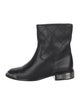 Chanel 2008 Interlocking CC Logo Moto Boots
