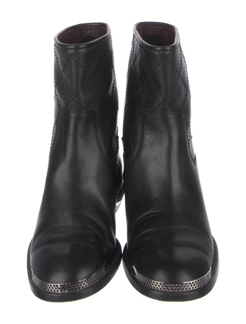 Chanel 2008 Interlocking CC Logo Moto Boots