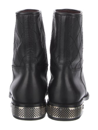 Chanel 2008 Interlocking CC Logo Moto Boots