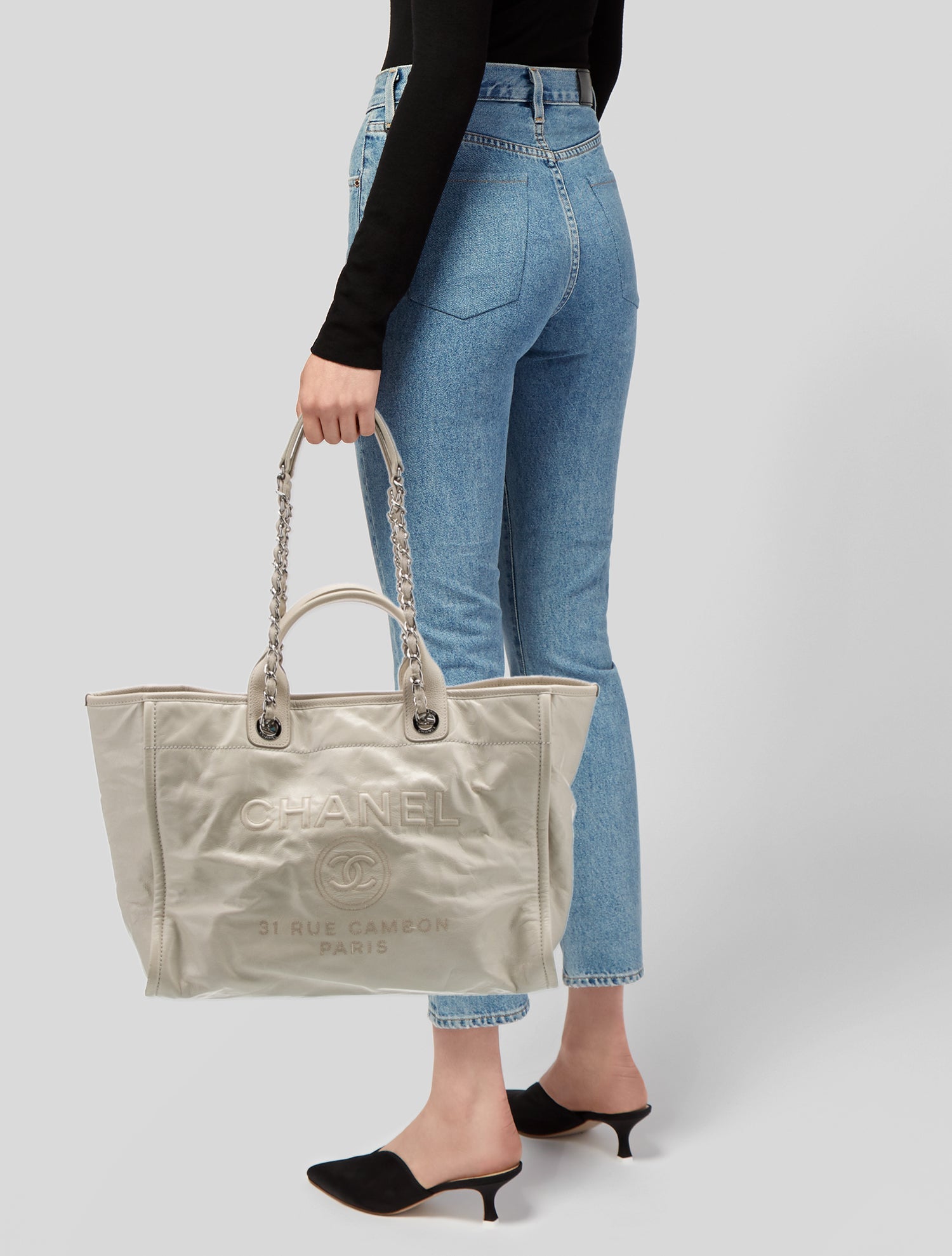 Chanel Large Glazed Deauville Tote