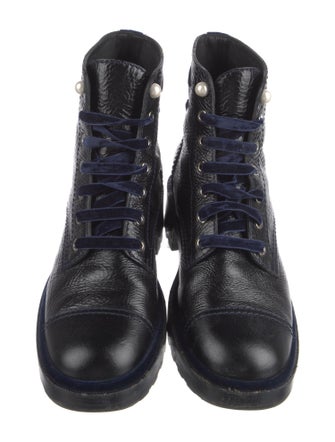 Chanel 2019 Interlocking CC Logo Combat Boots