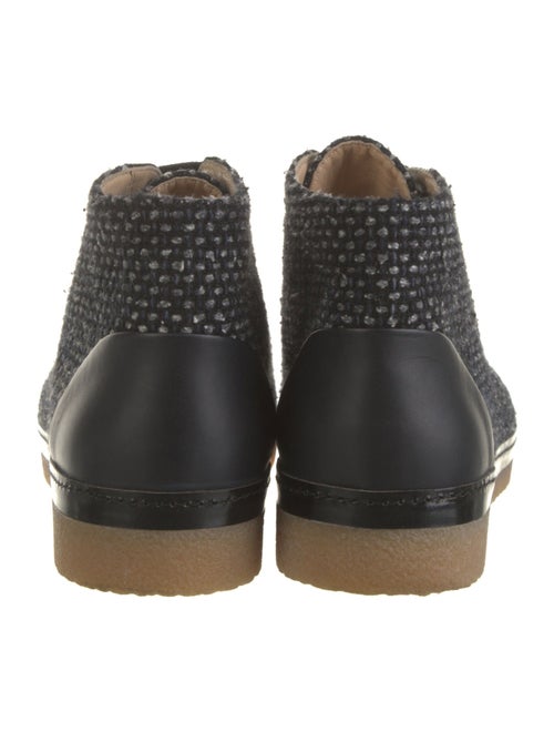 Chanel 2015 Interlocking CC Logo Lace-Up Boots