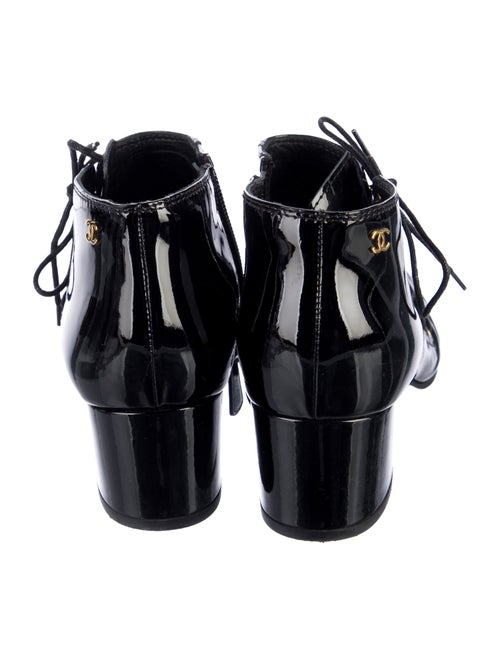 Chanel 2015 Interlocking CC Logo Lace-Up Boots