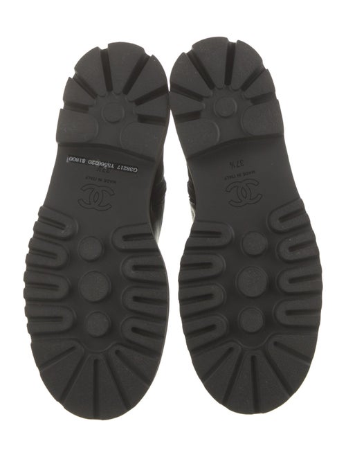 Chanel 2022 Interlocking CC Logo Combat Boots
