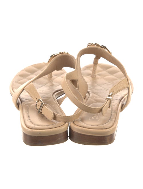 Chanel 2021 Interlocking CC Logo T-Strap Sandals