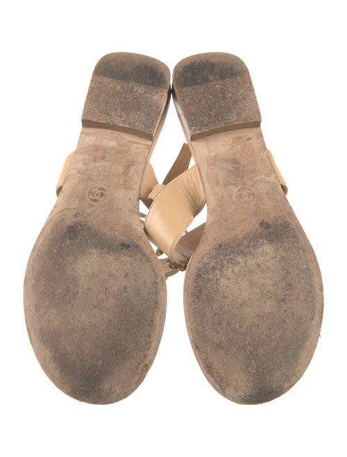 Chanel 2021 Interlocking CC Logo T-Strap Sandals