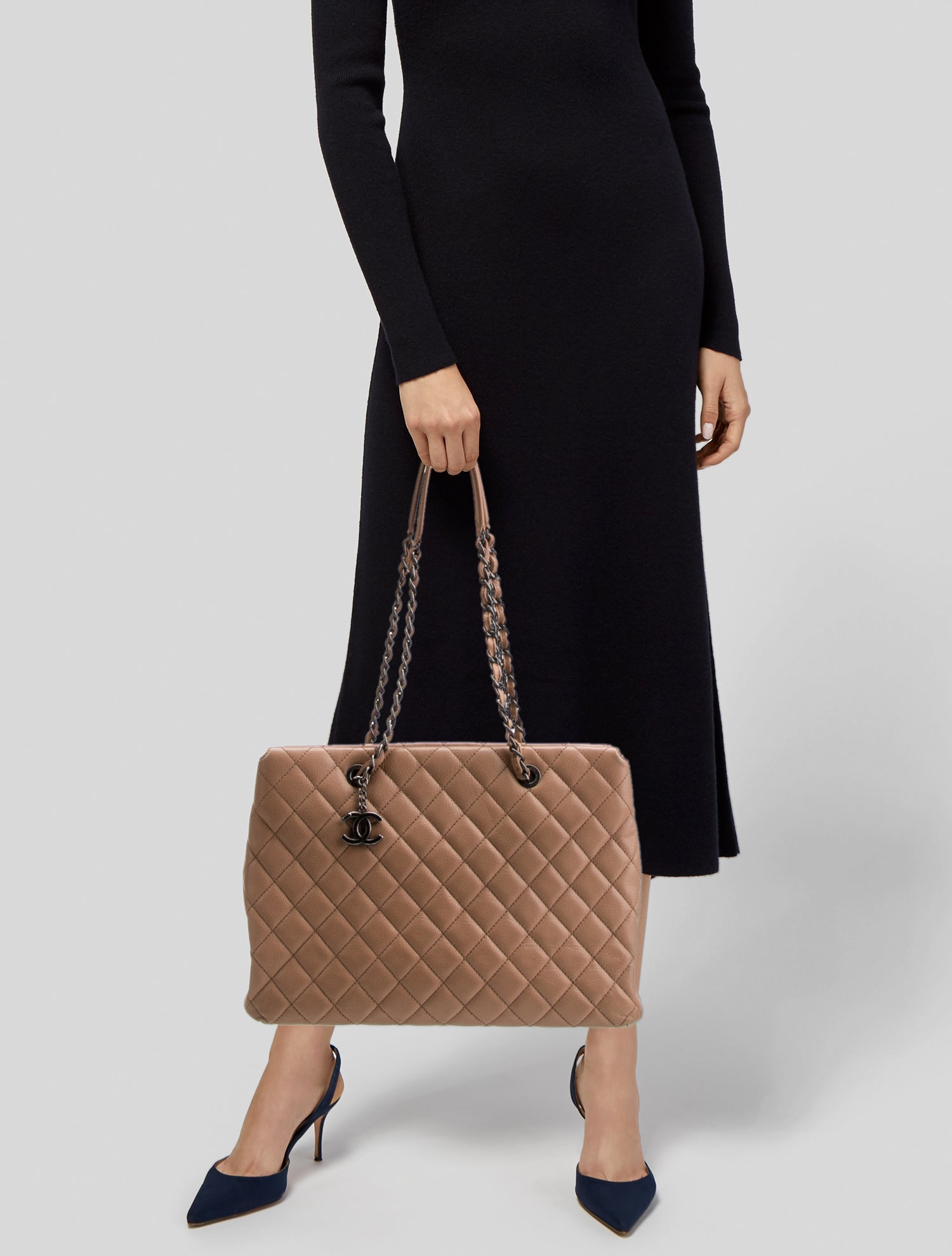 Chanel Quilted Caviar Large City Shopping Tote