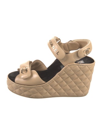 Chanel 2021 Interlocking CC Logo Sandals