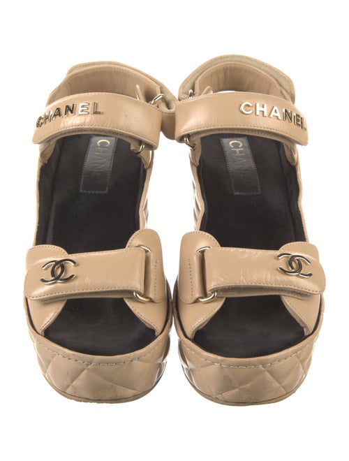 Chanel 2021 Interlocking CC Logo Sandals